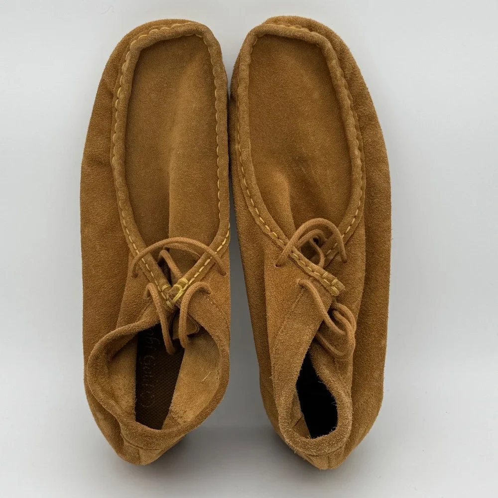 Nairobi Gold Chukka Boots Men Size 11 Tan Suede Wallabee Style Lace Up Shoes